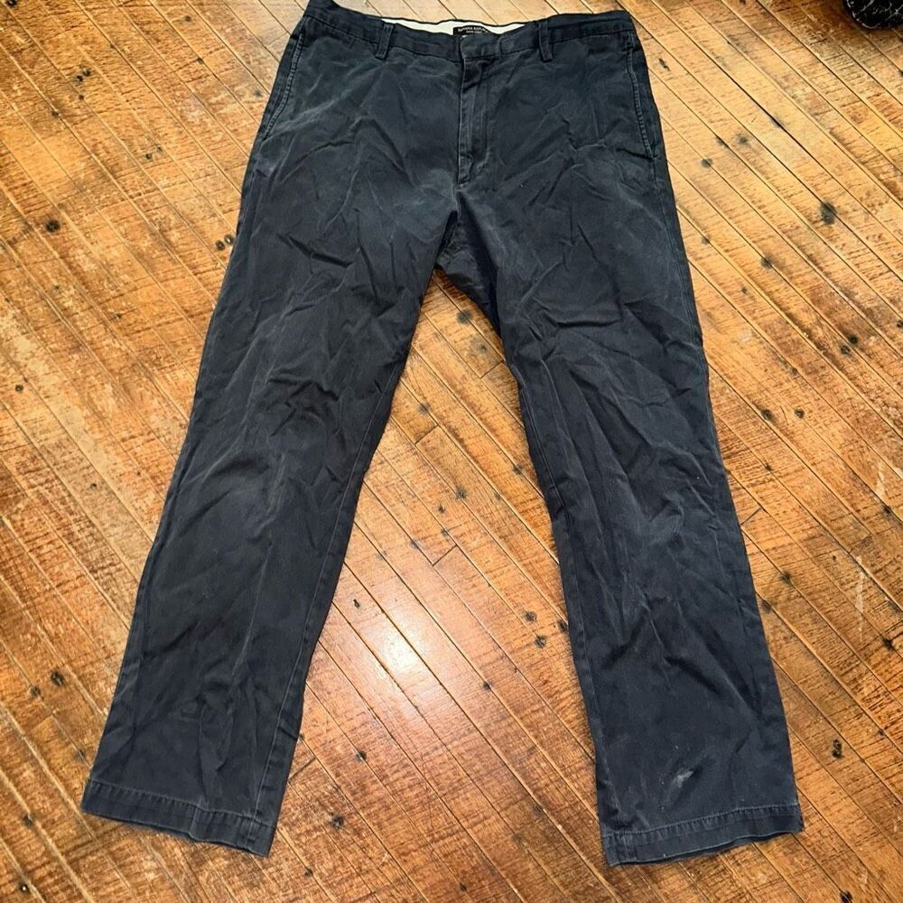 Banana Republic Gavin black business casual flat front 35x32 pants